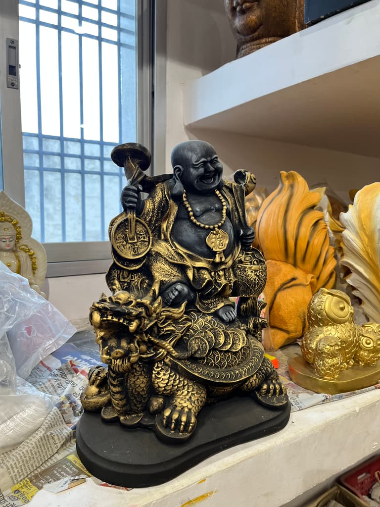 Golden Buddha Statue | Sculpture | Bronze | Gold
