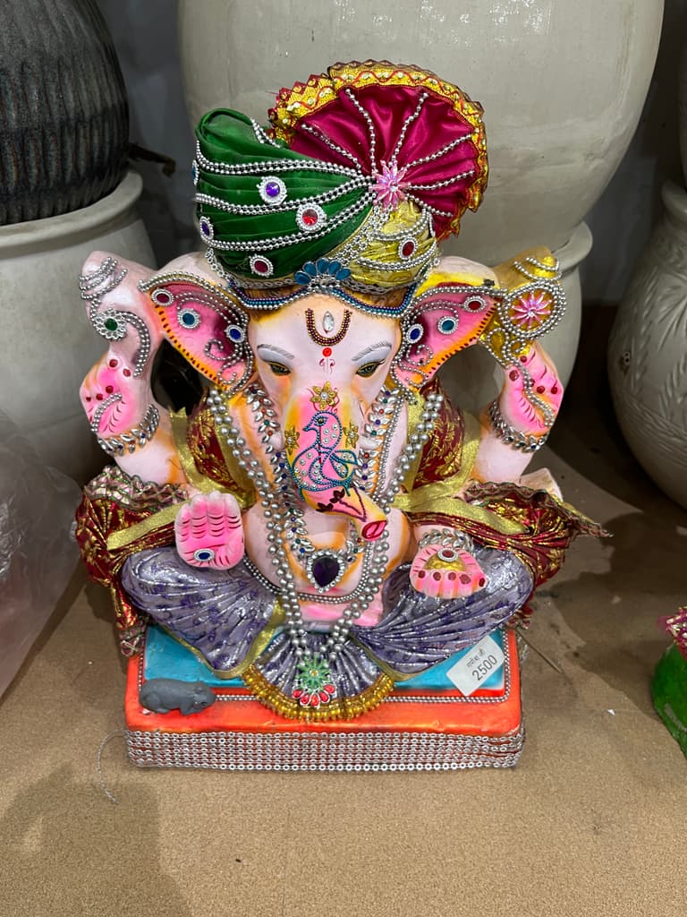 Hindu God Ganesha Statue | Sculpture | Bronze | Gold, Pink, Purple, Yellow, Green, Blue, Red, Silver