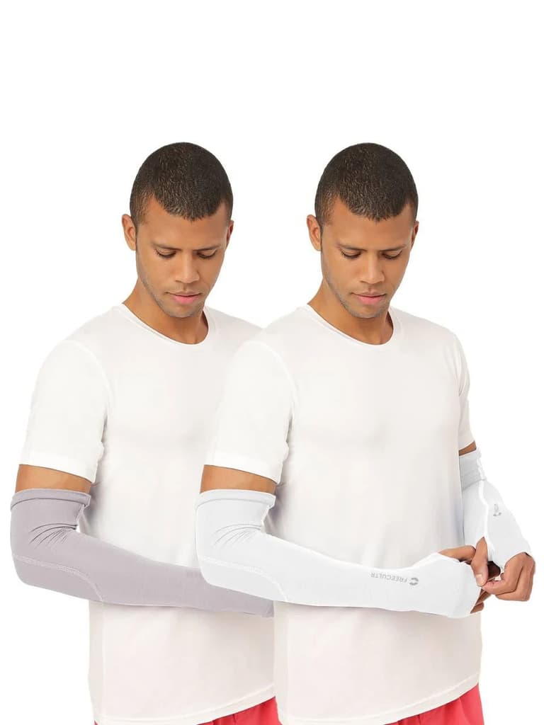 Unisex White Arm Sleeves (Pack of 2) — photo 12