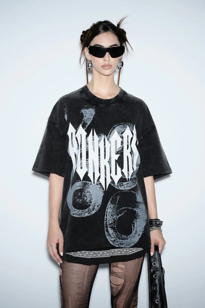 Gothic Spikes Oversized T-shirt — photo 2