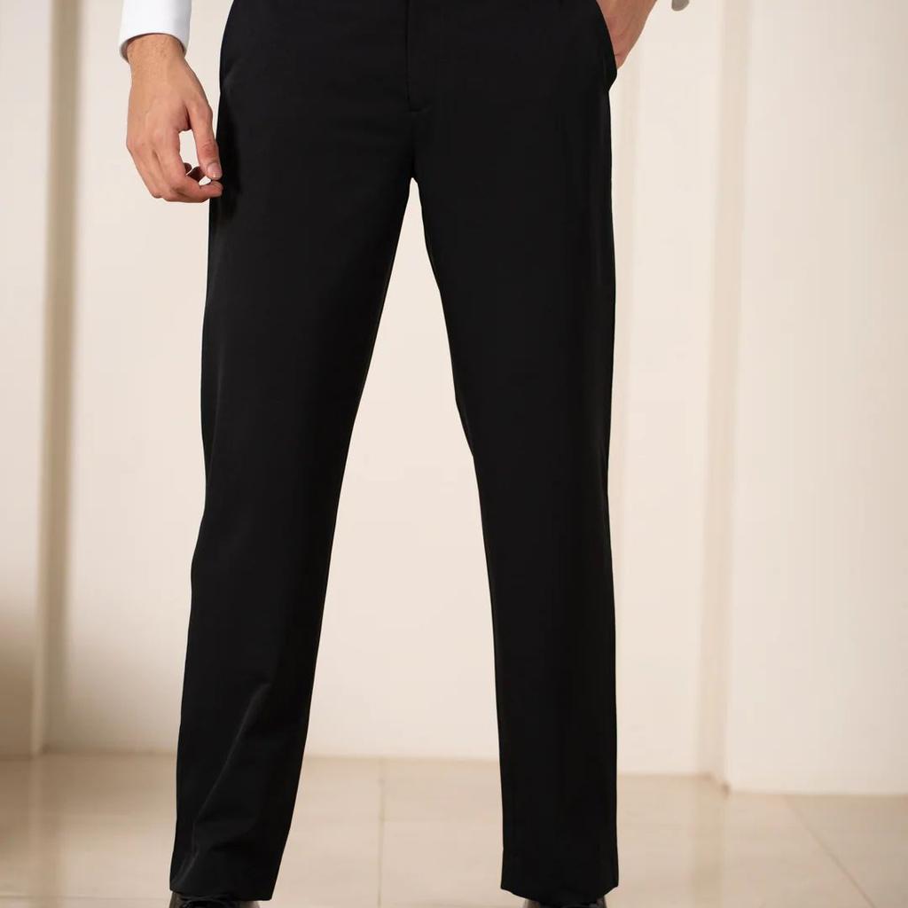 Weekday Black 925 Relaxed Fit Smart Formal Trousers