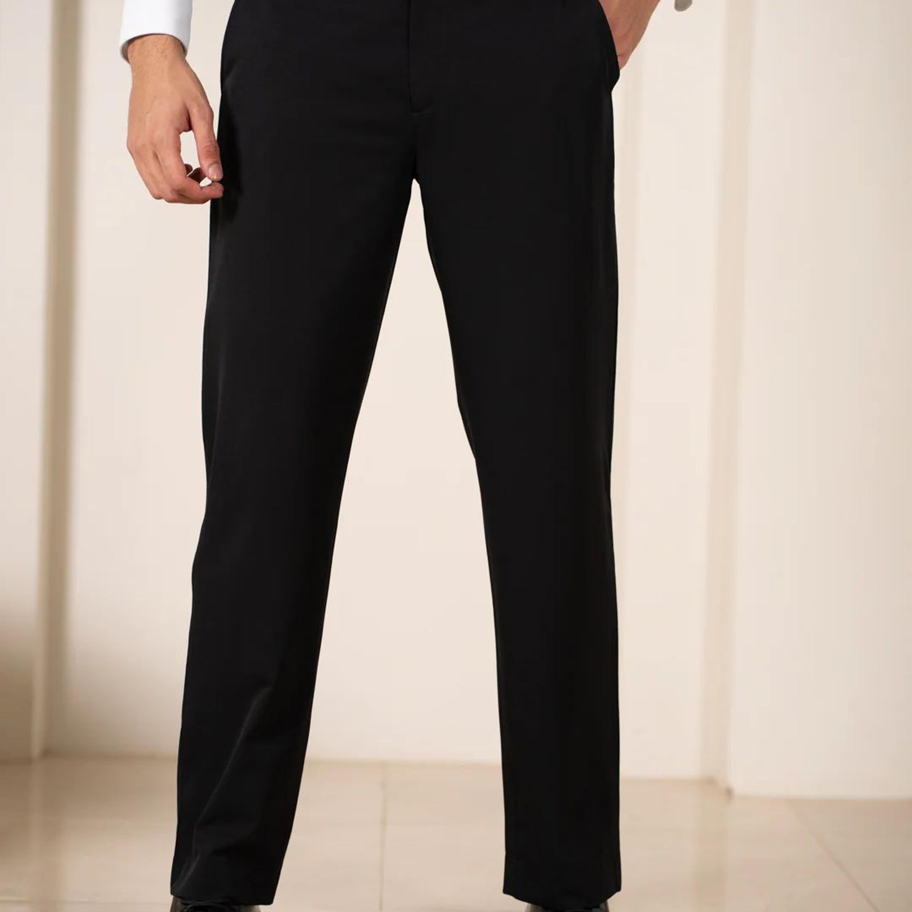 Weekday Black 925 Relaxed Fit Smart Formal Trousers