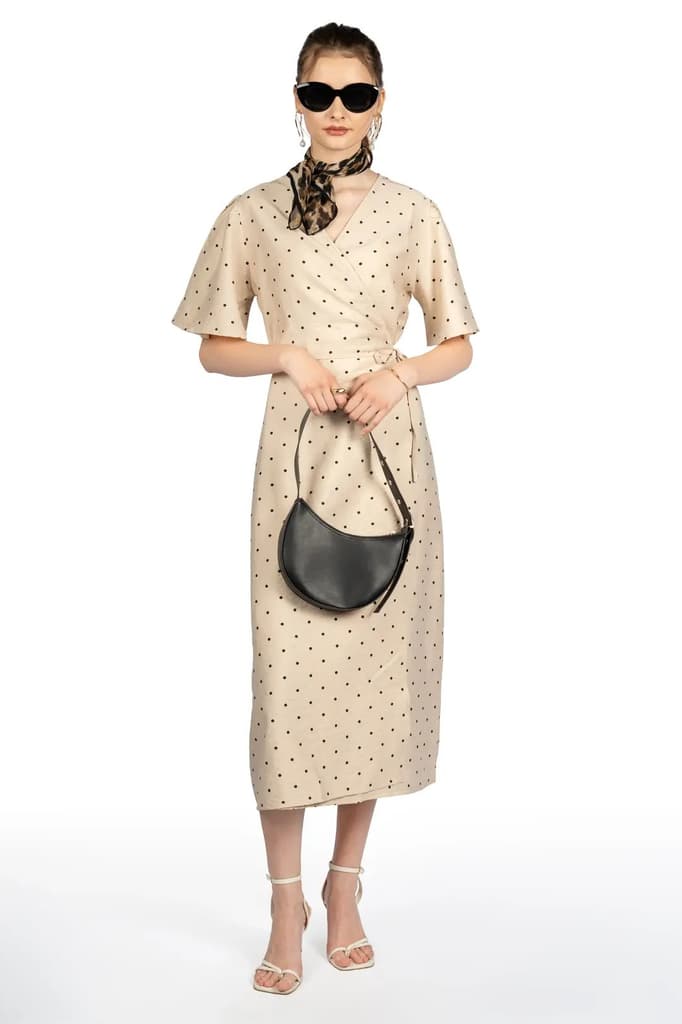Sandy Dot Fit & Flare Midi Dress — photo 6