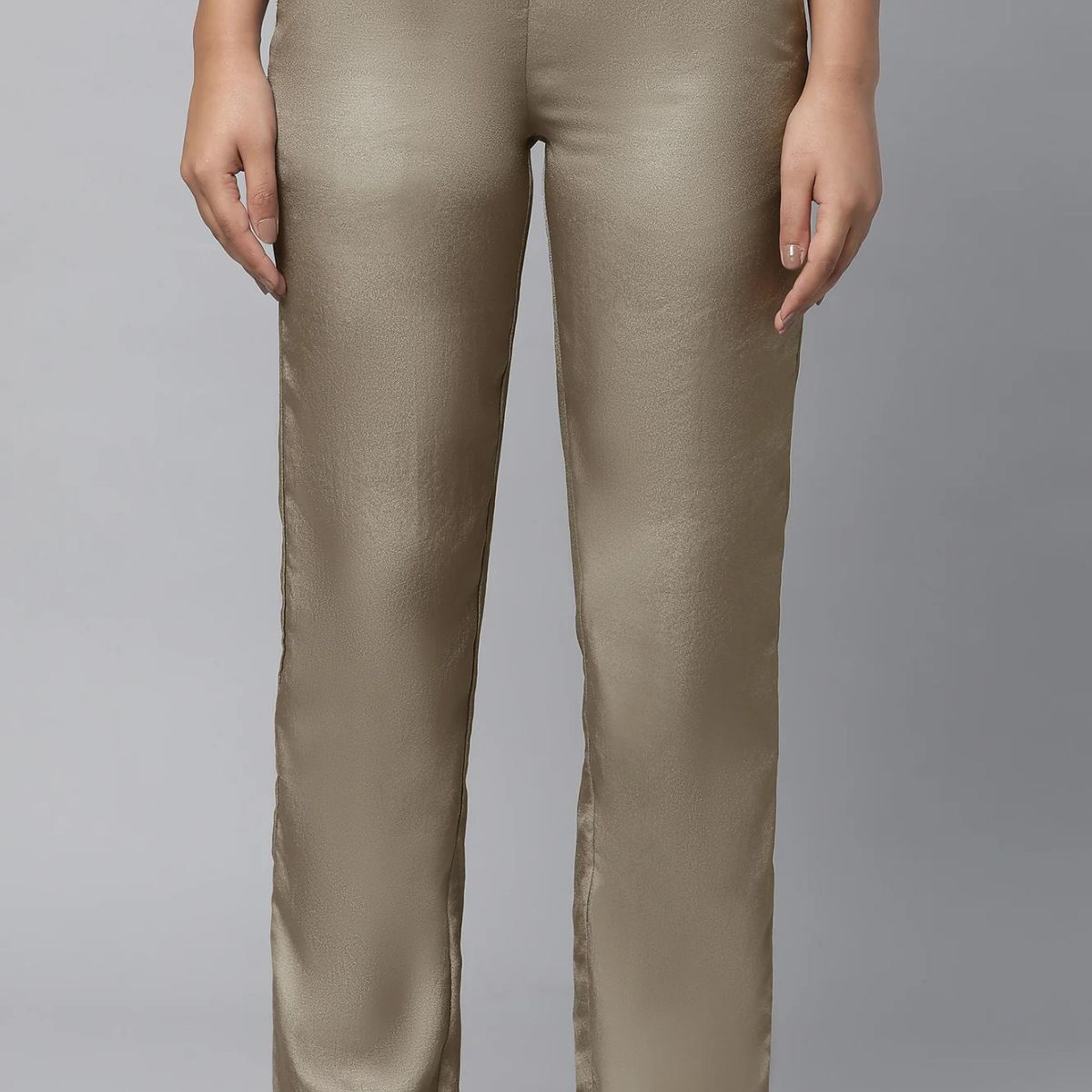 Green Pants in Korean Satin