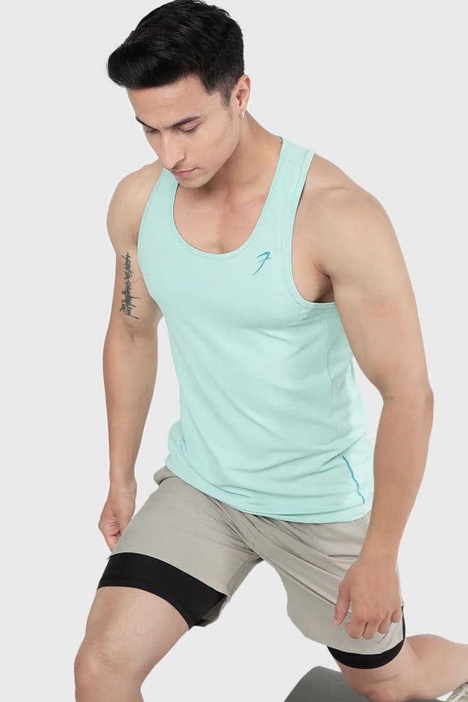 Aura Textured Tank Sea Green — photo 4