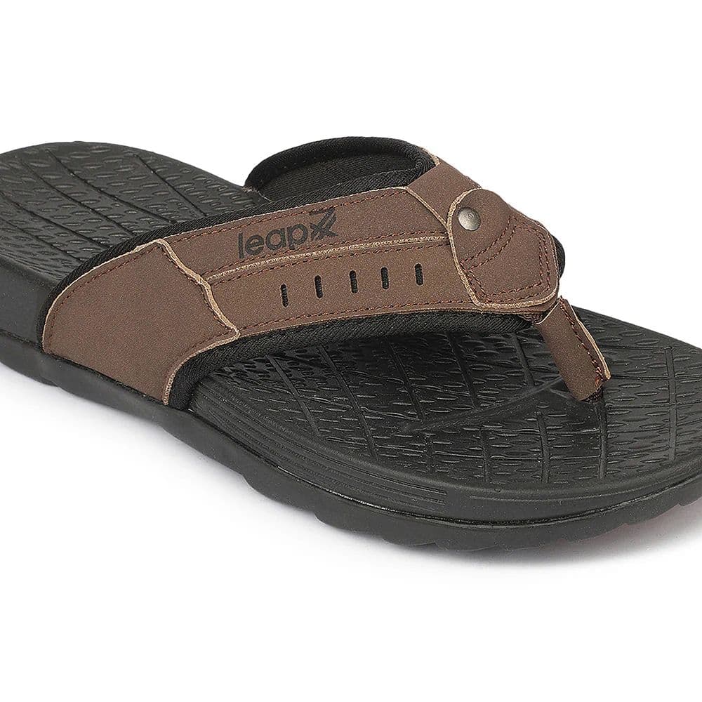 Leap7X VELOCITY-1 EVA Brown Casual Slippers for Men by Liberty — photo 5