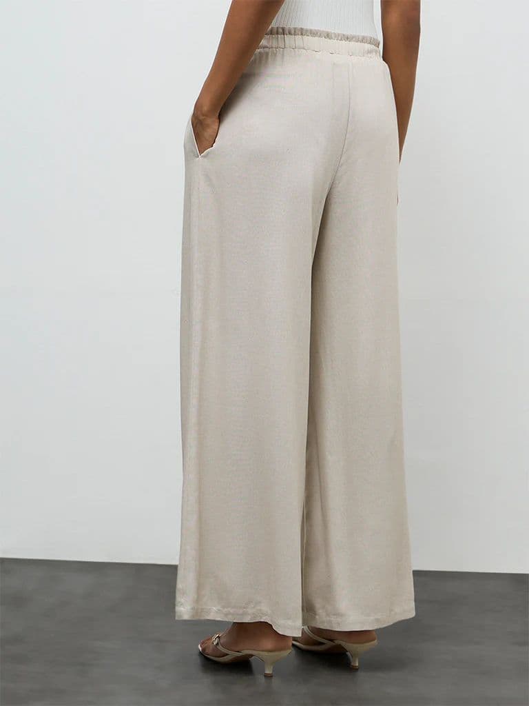 LOV Light Taupe High-Rise Pants — photo 4