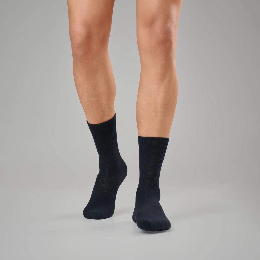 Crew-Length Socks - Pitch Black (Pack of 3)