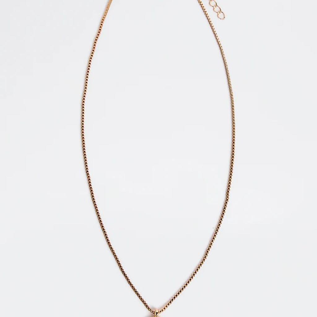 Westside Accessories Gold and Brown Resin Pendant Necklace