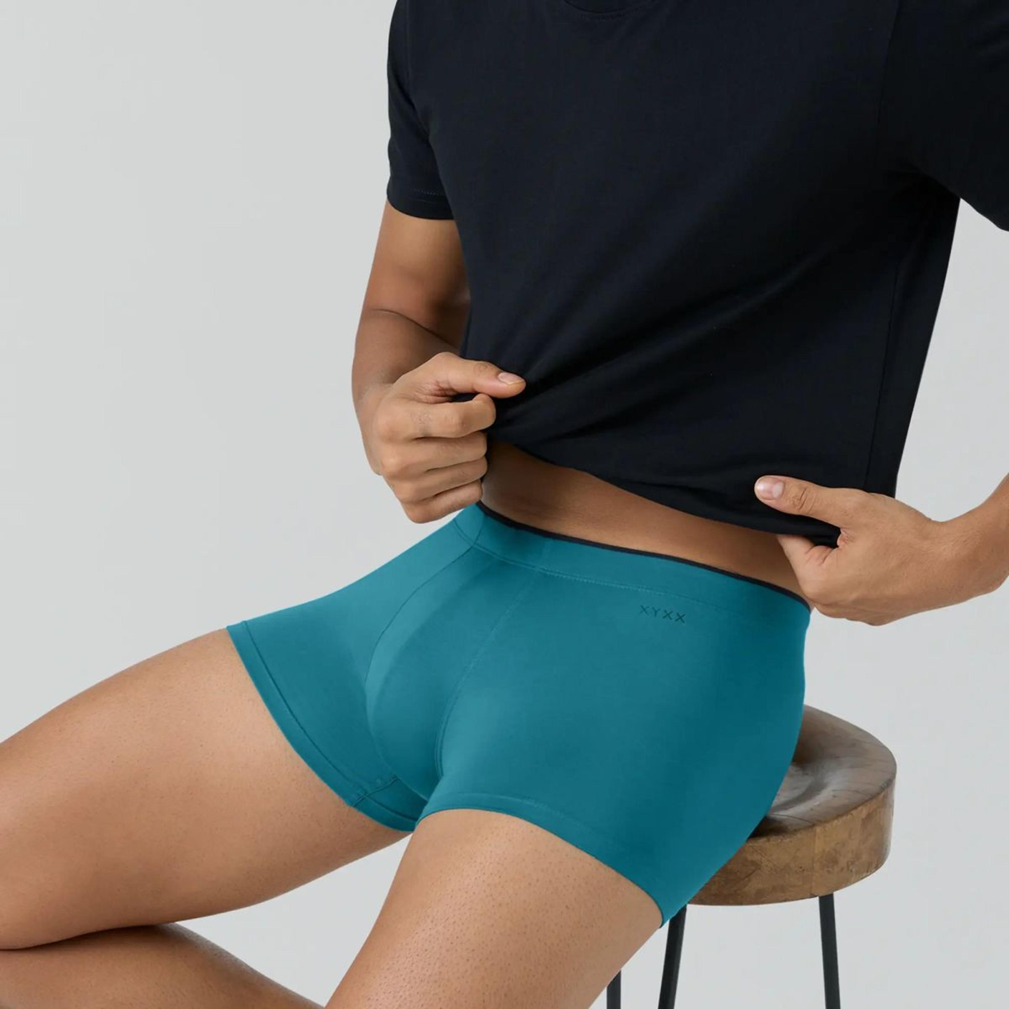 Super Combed Cotton-Modal Trunks - Ocean Blue