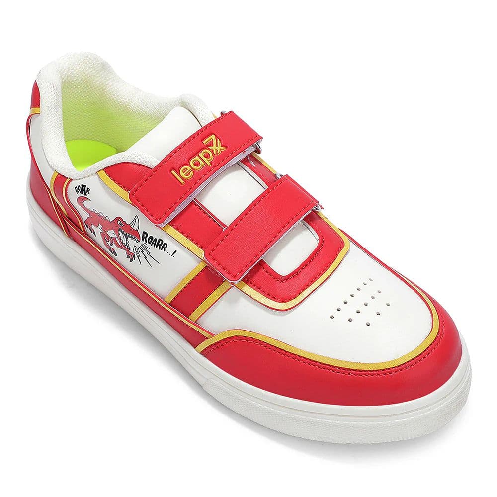 Leap7X Red Sports Non Lacing Sneakers For Kids TOTSTREND5 By Liberty — 11C/29 / Red