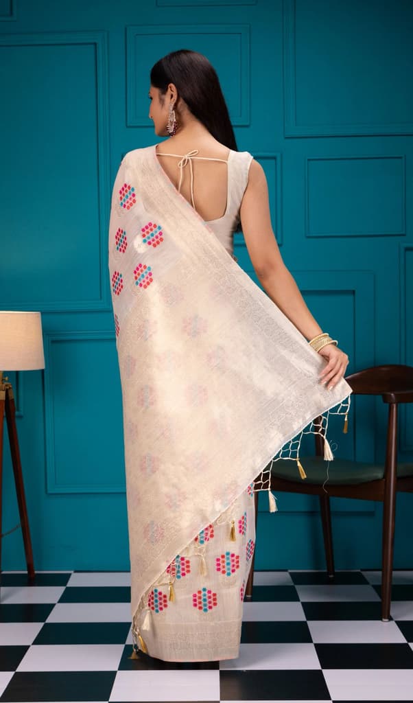 Mimosa Women's Woven Design Banarasi Style Art Silk Saree With Blouse Piece : SA00001595OFWFREE — photo 6