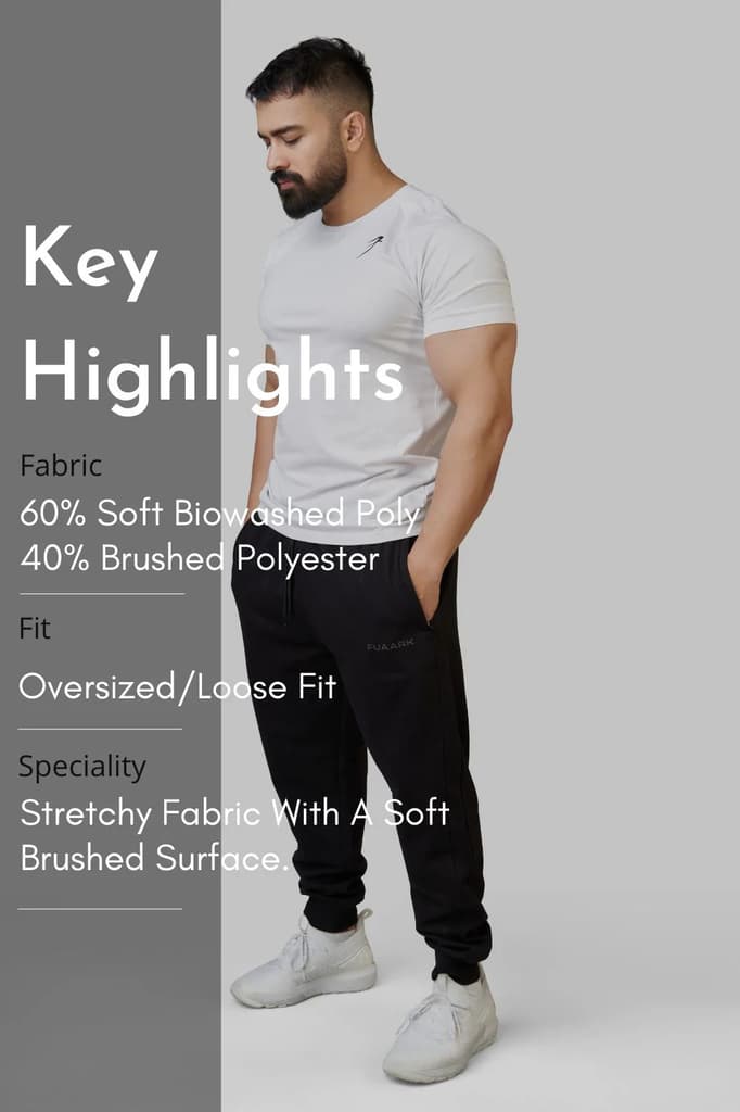 Signature Oversized Joggers Black — photo 7