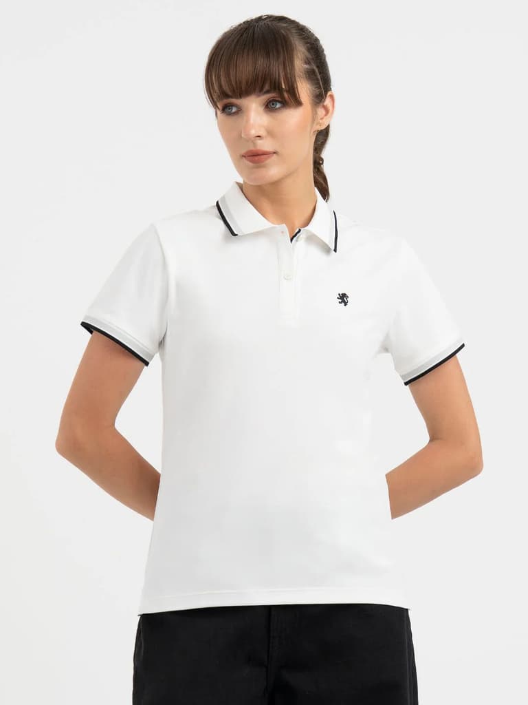 White Polo T Shirt for Women