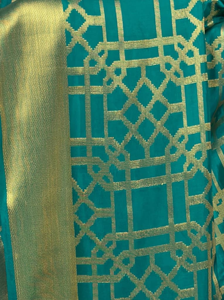MIMOSA Women's Woven Design Banarasi Style Art Silk Saree with Blouse Piece - Saffire ( SA00003121SFFREE ) — photo 7