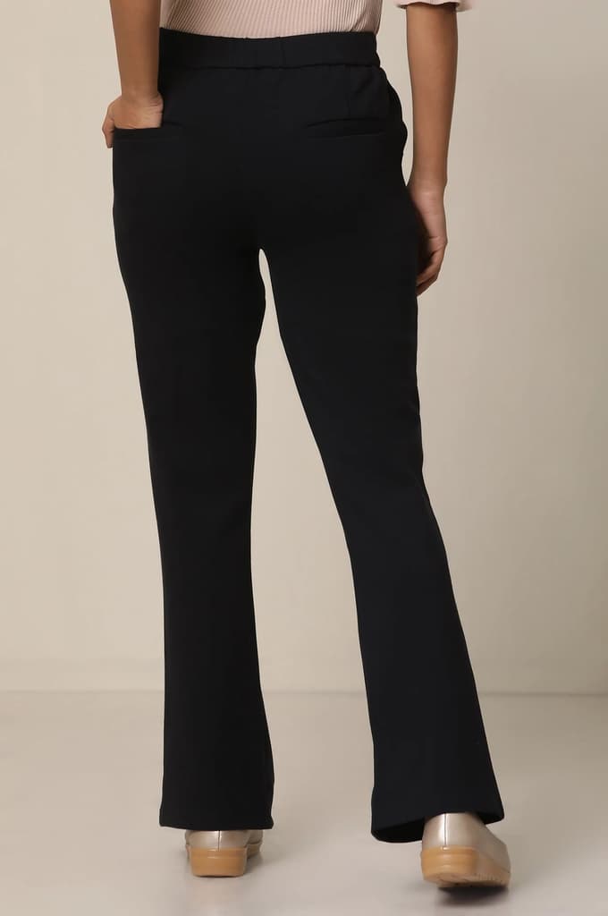 Navy Blue Boot Cut Flared Pants — photo 4