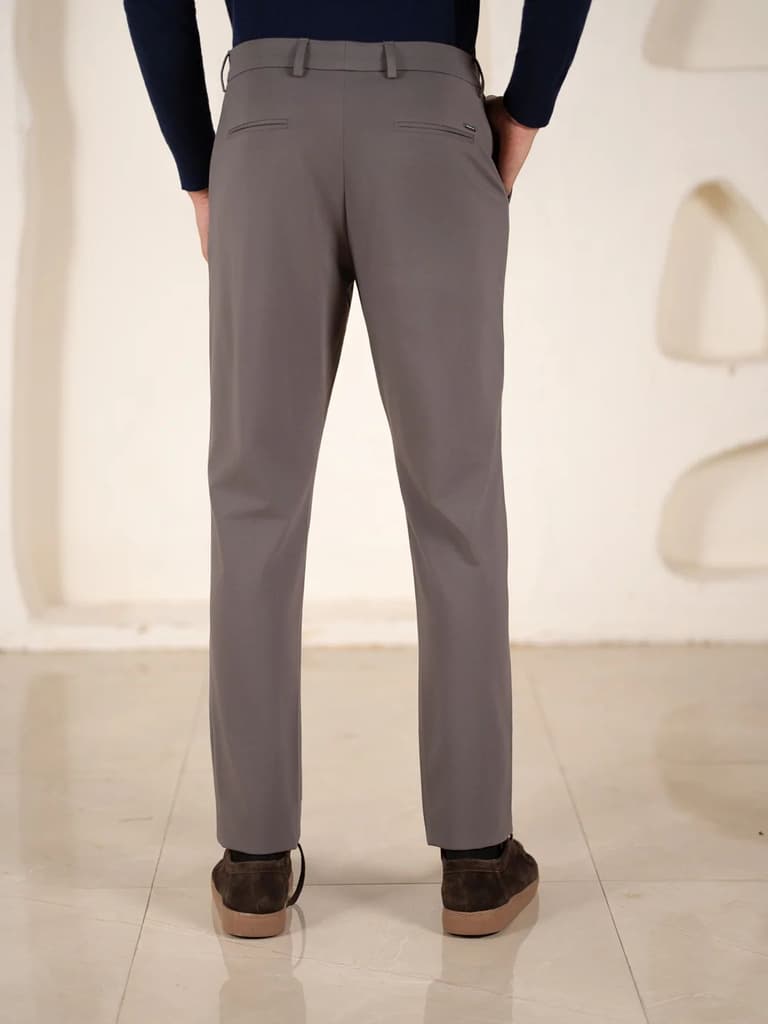 Malai Dark Grey Soft-touch Slim Fit Power Stretch Pants — photo 7