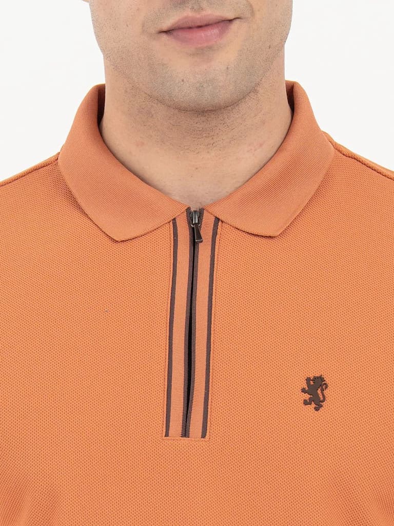 Polo T Shirts for Men in Burnt Orange | Classic Polo T Shirts — photo 4