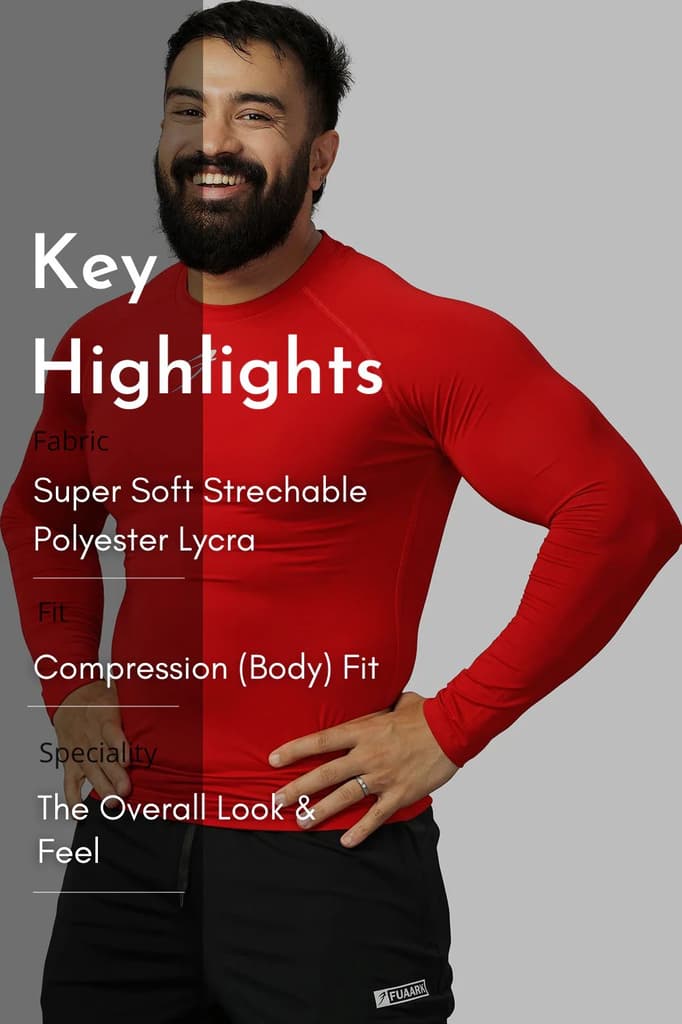 Compression Fullsleeves T-shirt Red — photo 6