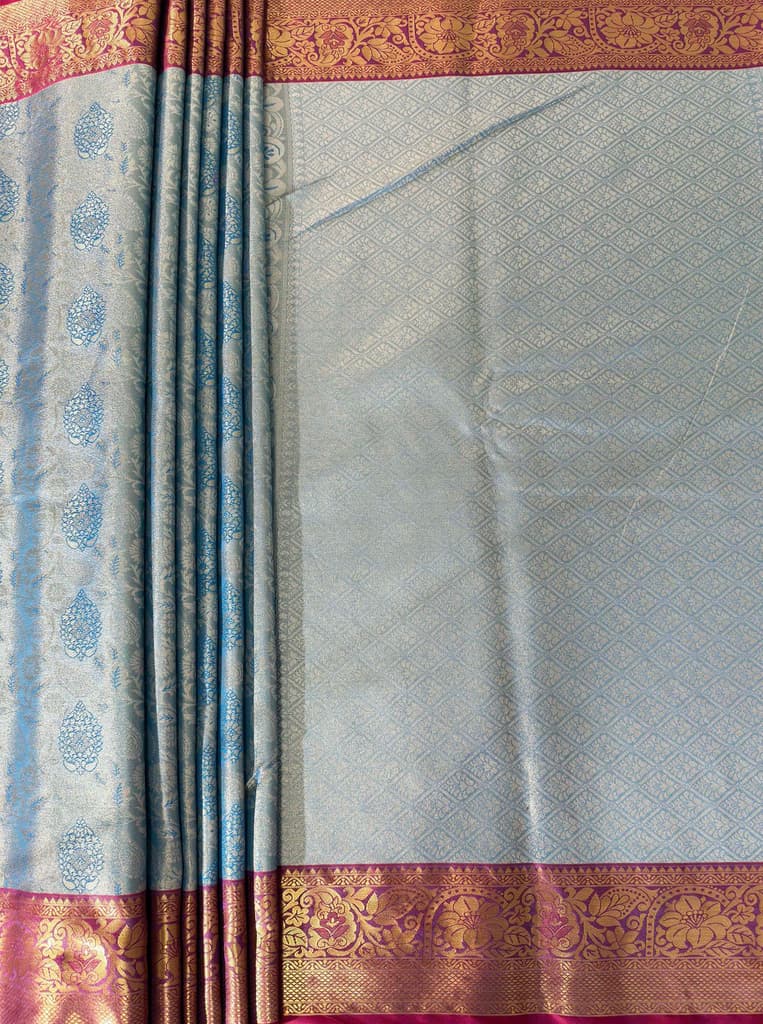 MIMOSA Women's Woven Design Kanjivaram Style Art Silk Saree with Blouse Piece - Ananda (SA00002476ANFREE) — photo 7