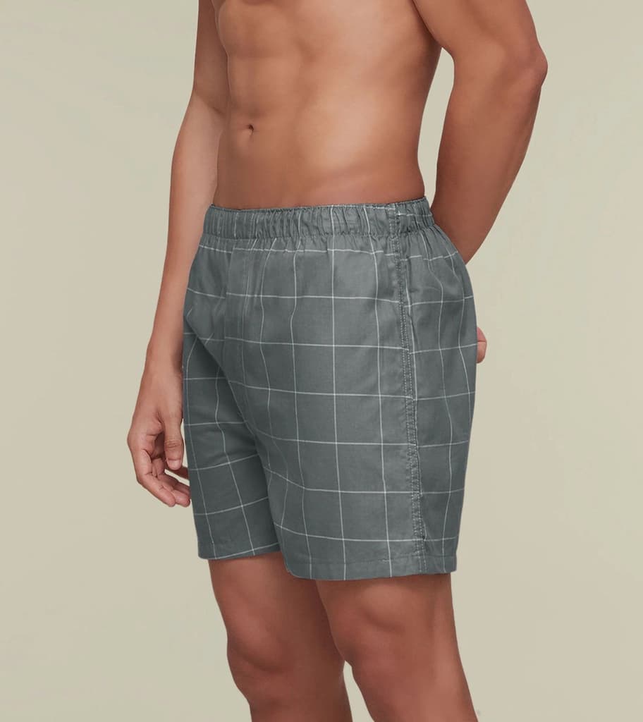 Checkmate Combed Cotton Boxers Frosty Grey — photo 2
