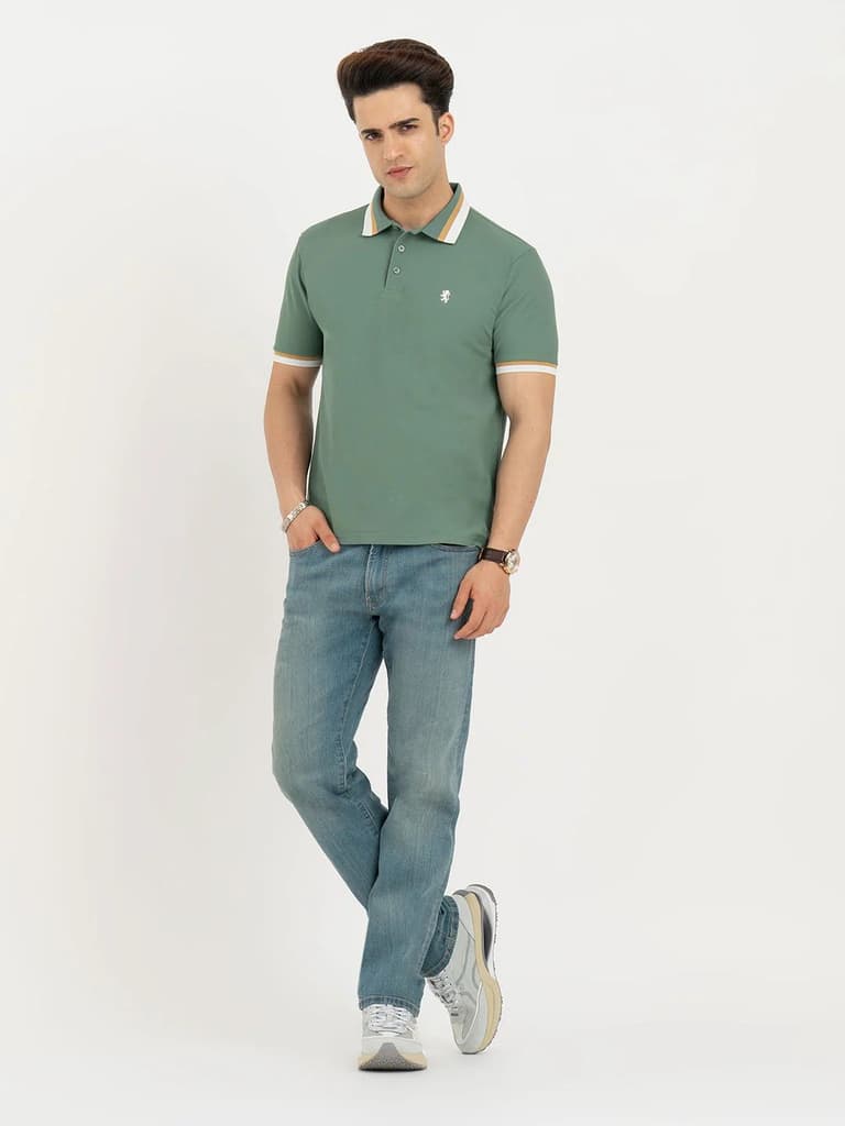 Polo T Shirts for Men in Green | Classic Polo T Shirts — photo 5