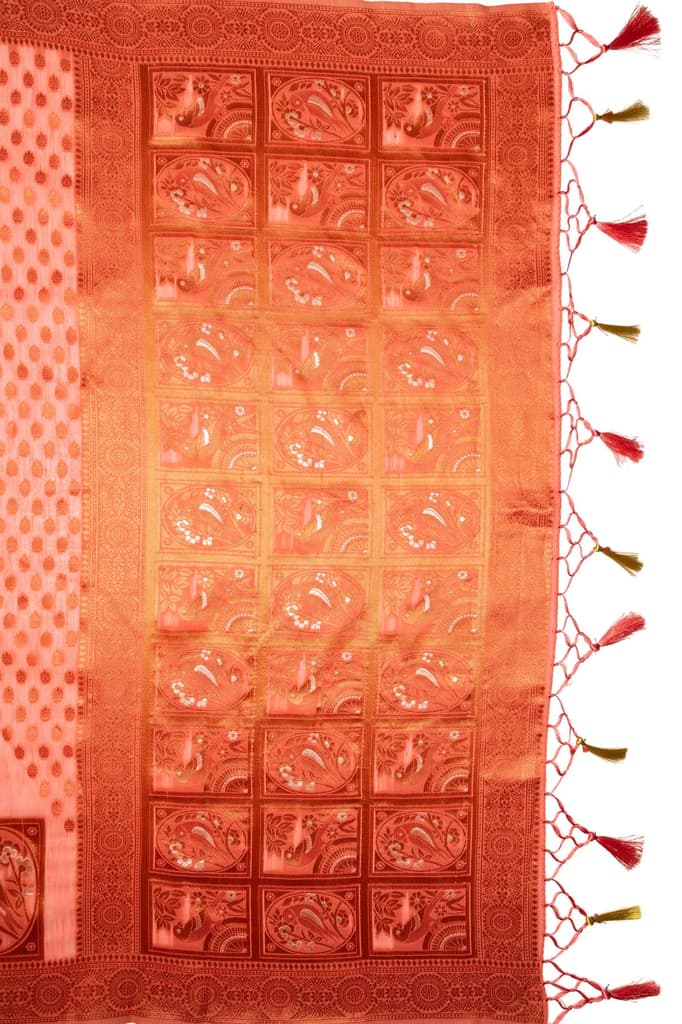 Mimosa Women's Woven Design Banarasi Style Art Silk Saree With Blouse Piece : SA00001807GJFREE — photo 7