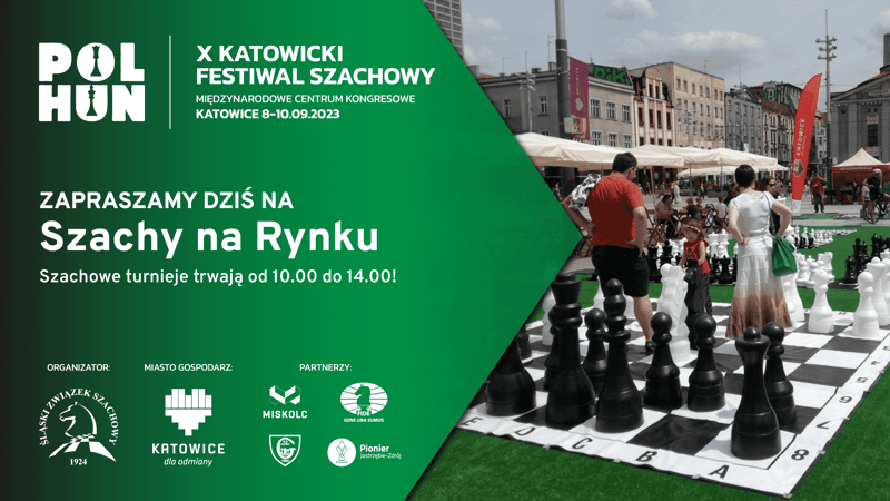 Szachy na rynku w Katowicach