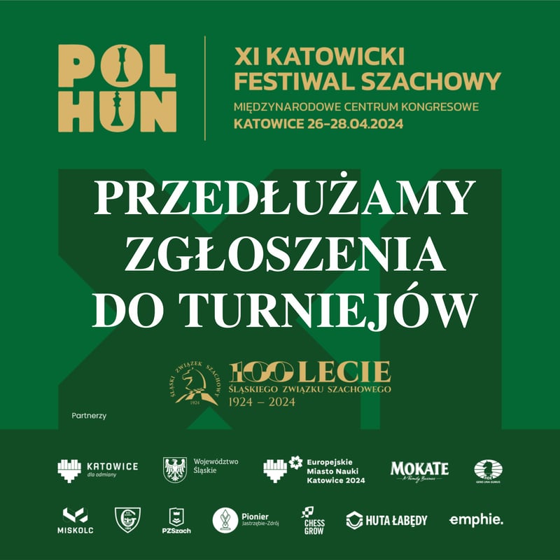 Przedłużenie zapisów do turniejów podczas obchodów 100-lecia Śląskiego Związku Szachowego