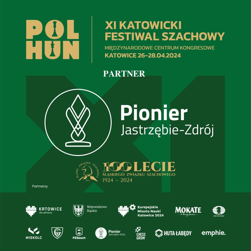 Pionier Jastrzębie-Zdrój Partnerem XI Katowickiego Festiwalu Szachowego oraz obchodów 100 lecia Śląskiego Związku Szachowego