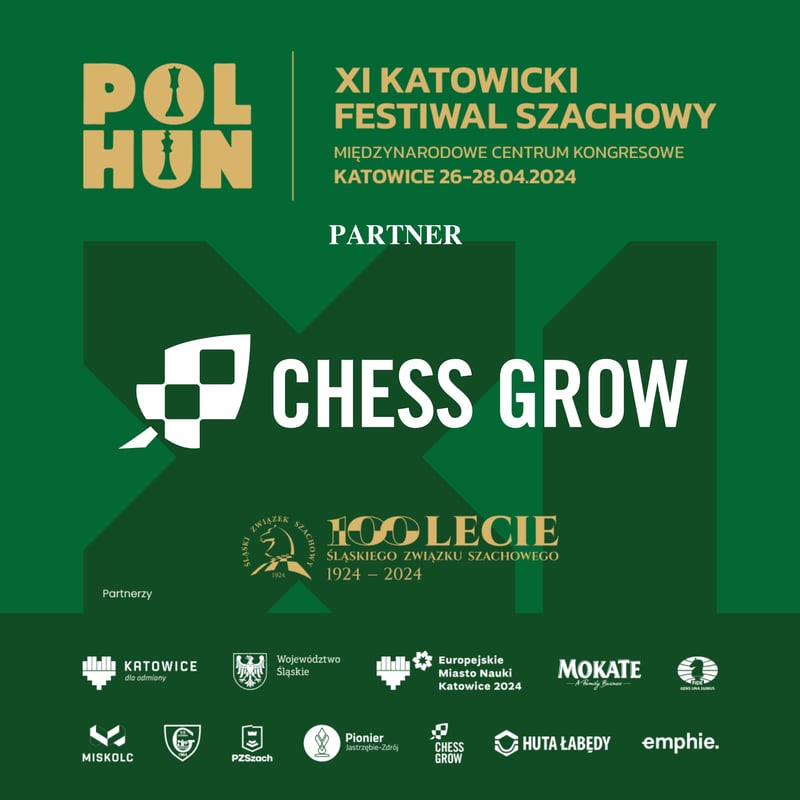 Chess Grow Partnerem XI Katowickiego Festiwalu Szachowego oraz obchodów 100 lecia Śląskiego Związku Szachowego