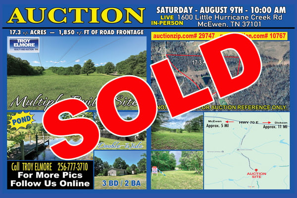17.3 Acres with Home in McEwen