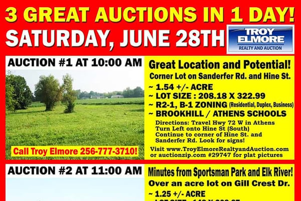 3 Great Auctions in 1 Day