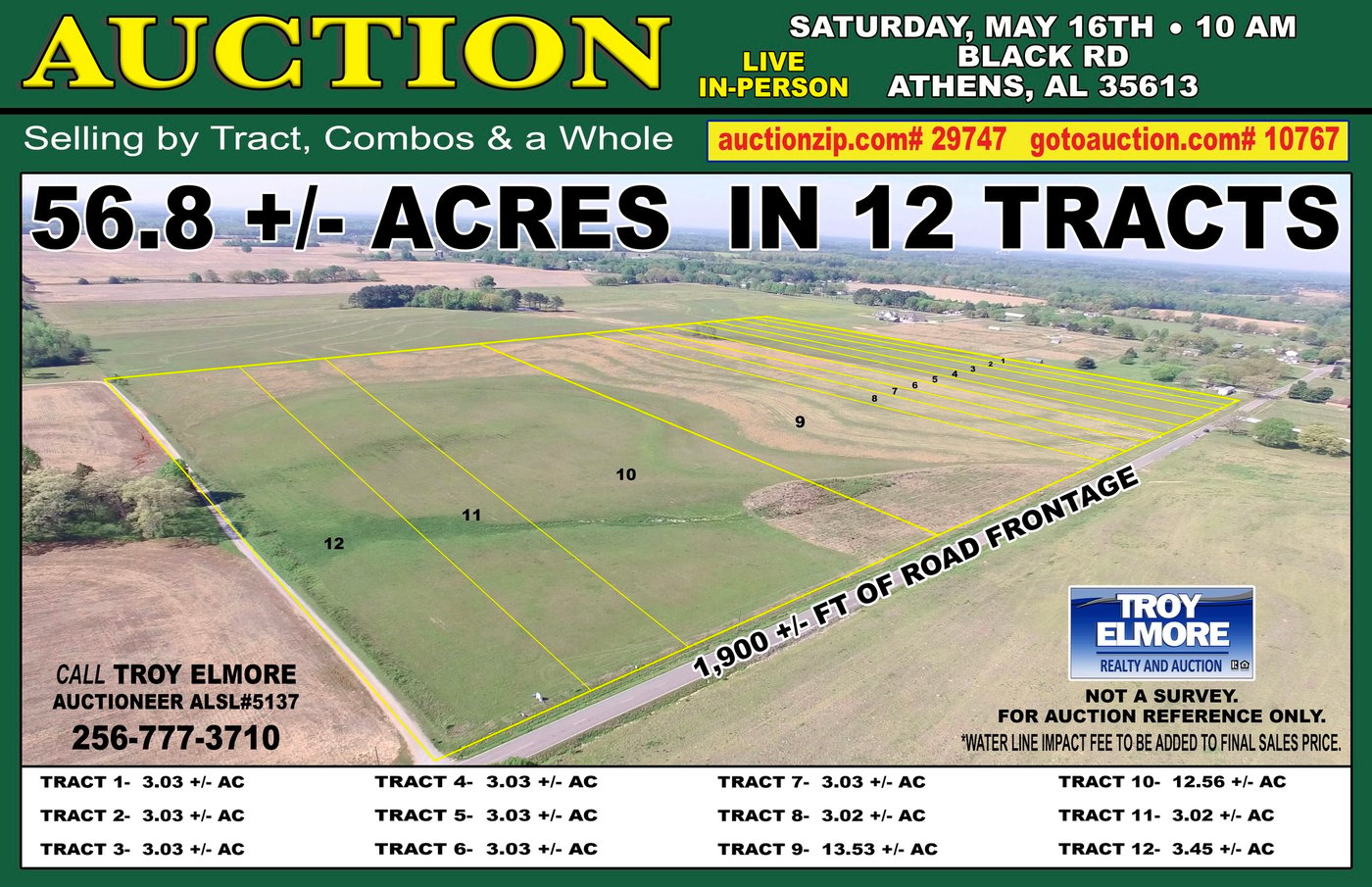 Black Rd Acreage auction flyer