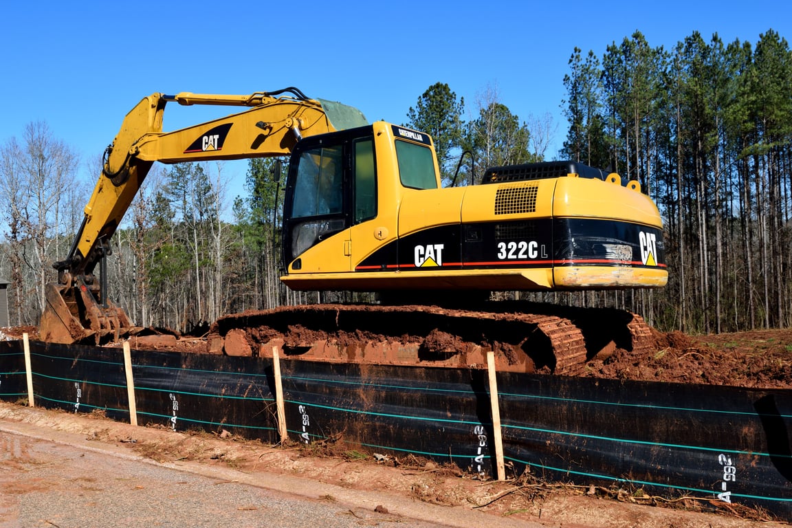 backhoe loader trenching