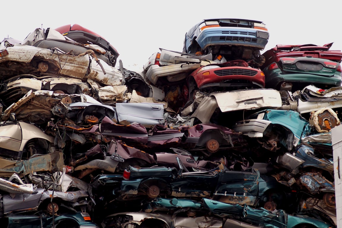 scrap car recycling yard