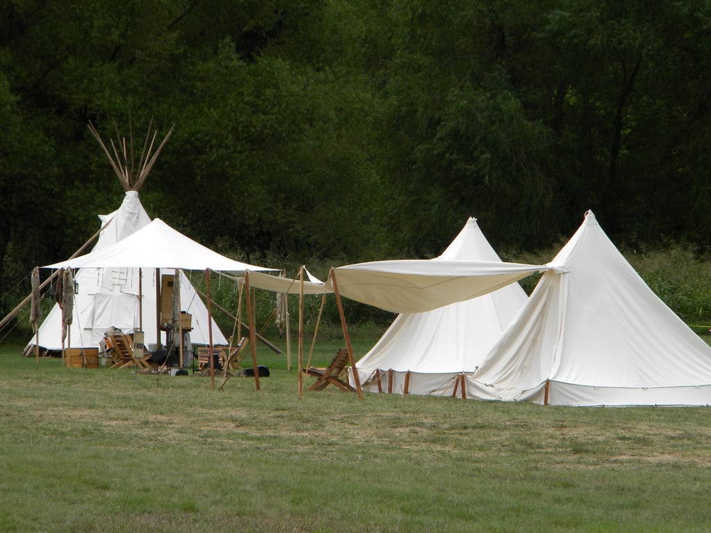 primitive tent camping