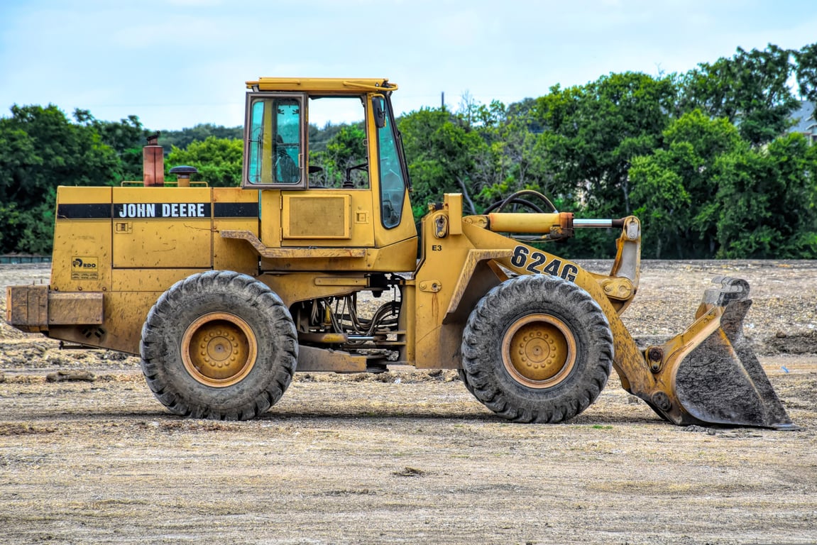 backhoe loader jobsite