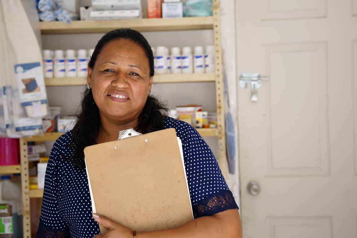 pharmacy technician at work