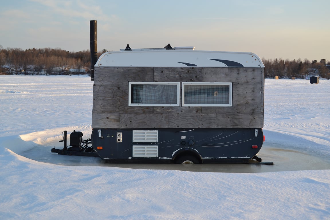 ice fishing shanty