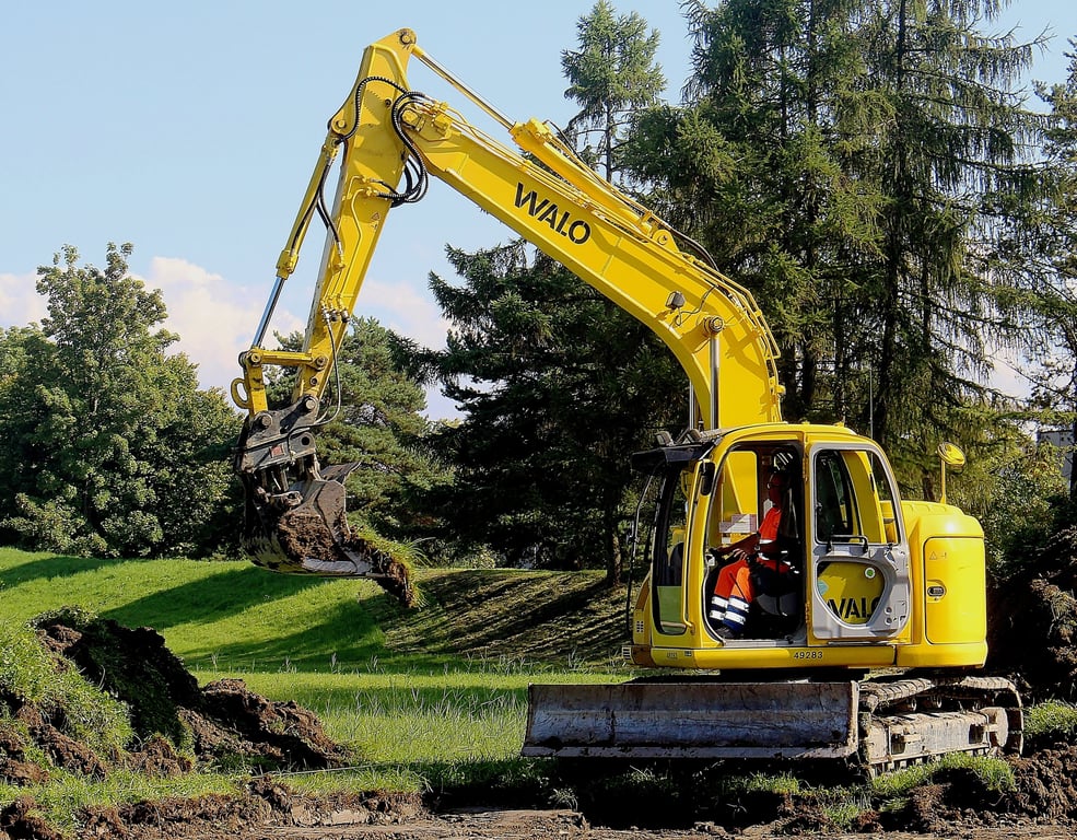 excavator construction site