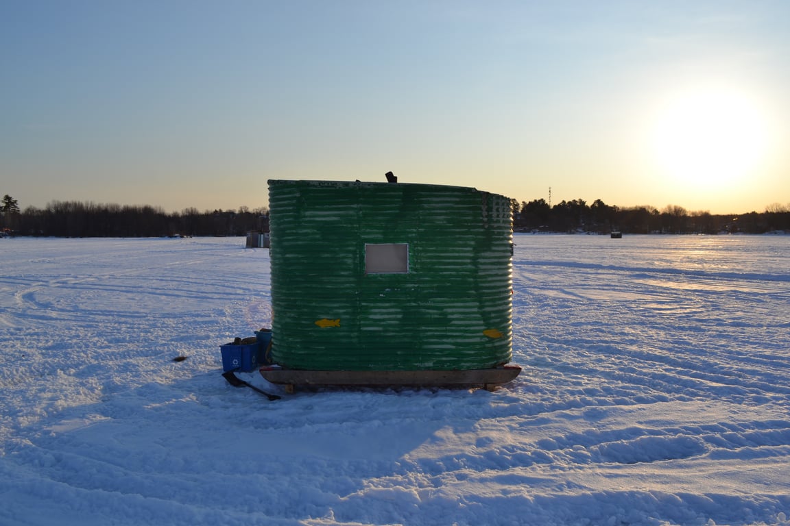ice fishing shanty