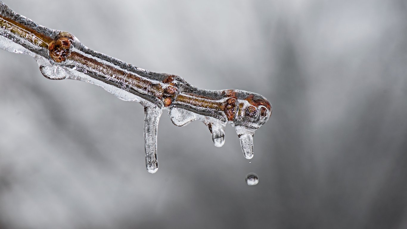 frozen outdoor air conditioner unit