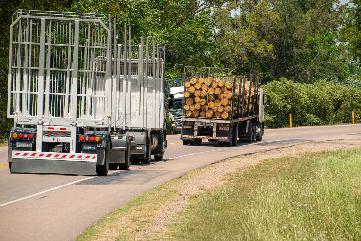 semi truck on highway
