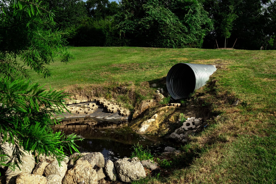 landscape drainage installation