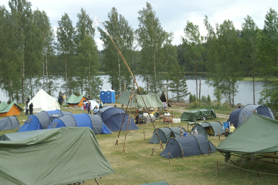 camp kitchen tent setup