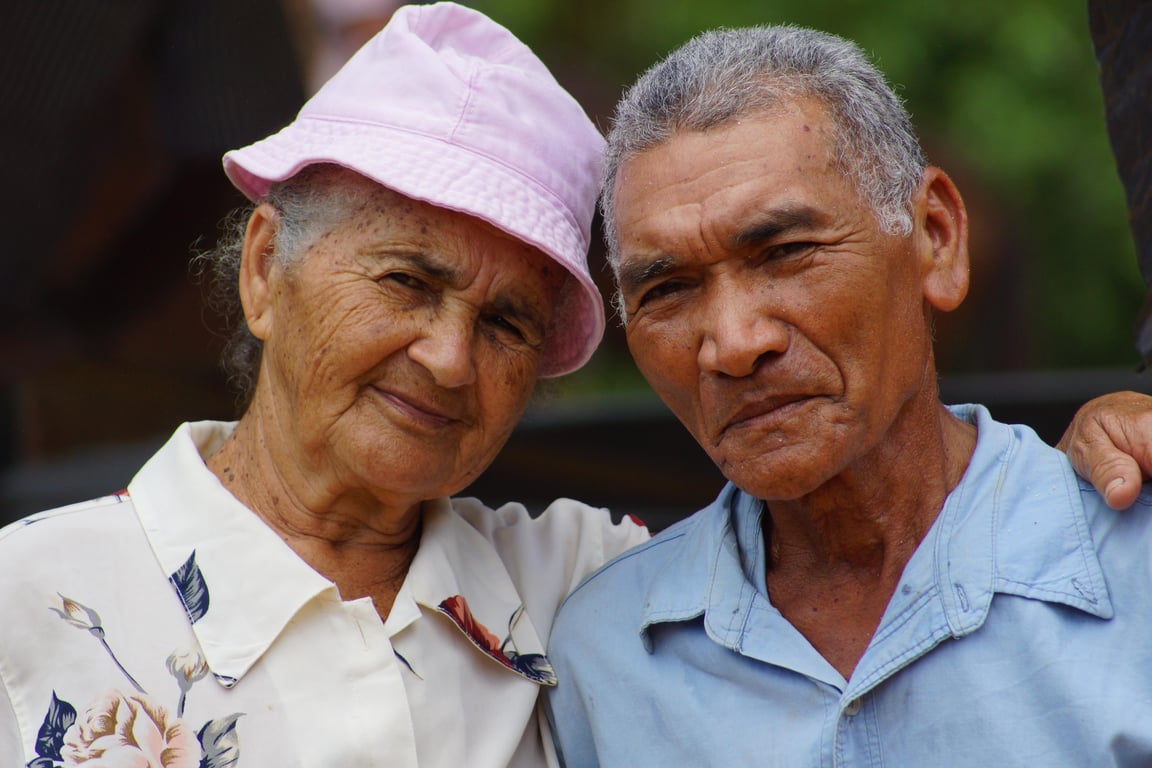 senior couple at home
