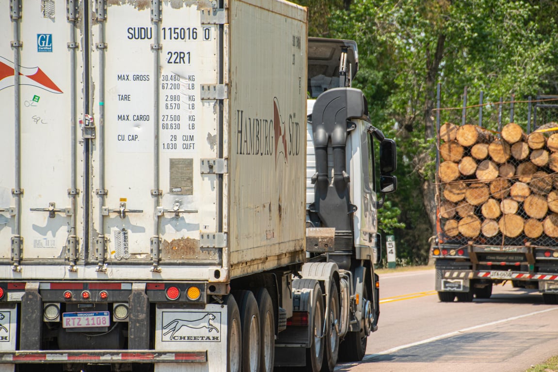 semi truck on highway