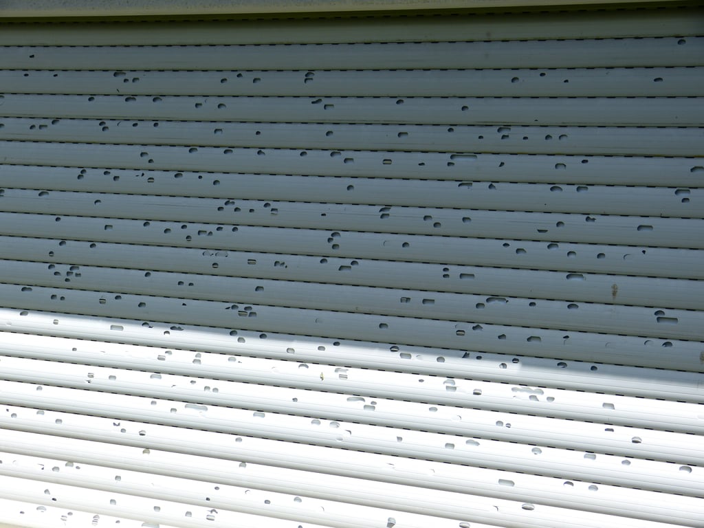 hail damaged metal roof