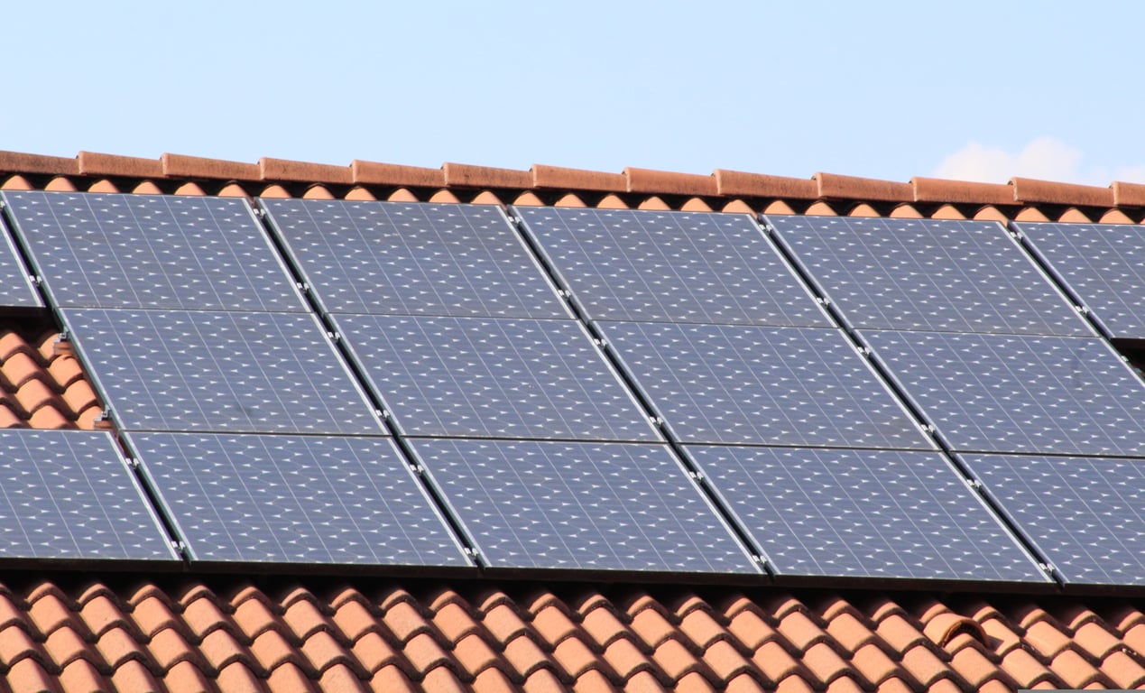 roof-mounted solar panels